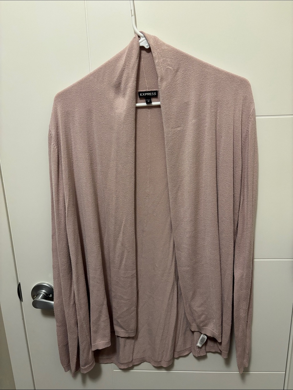 Express Open-Front Cardigan in Dusty Rose
